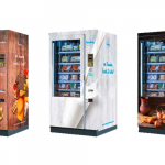 Three models of printed vending machines from the manufacturer Risto.